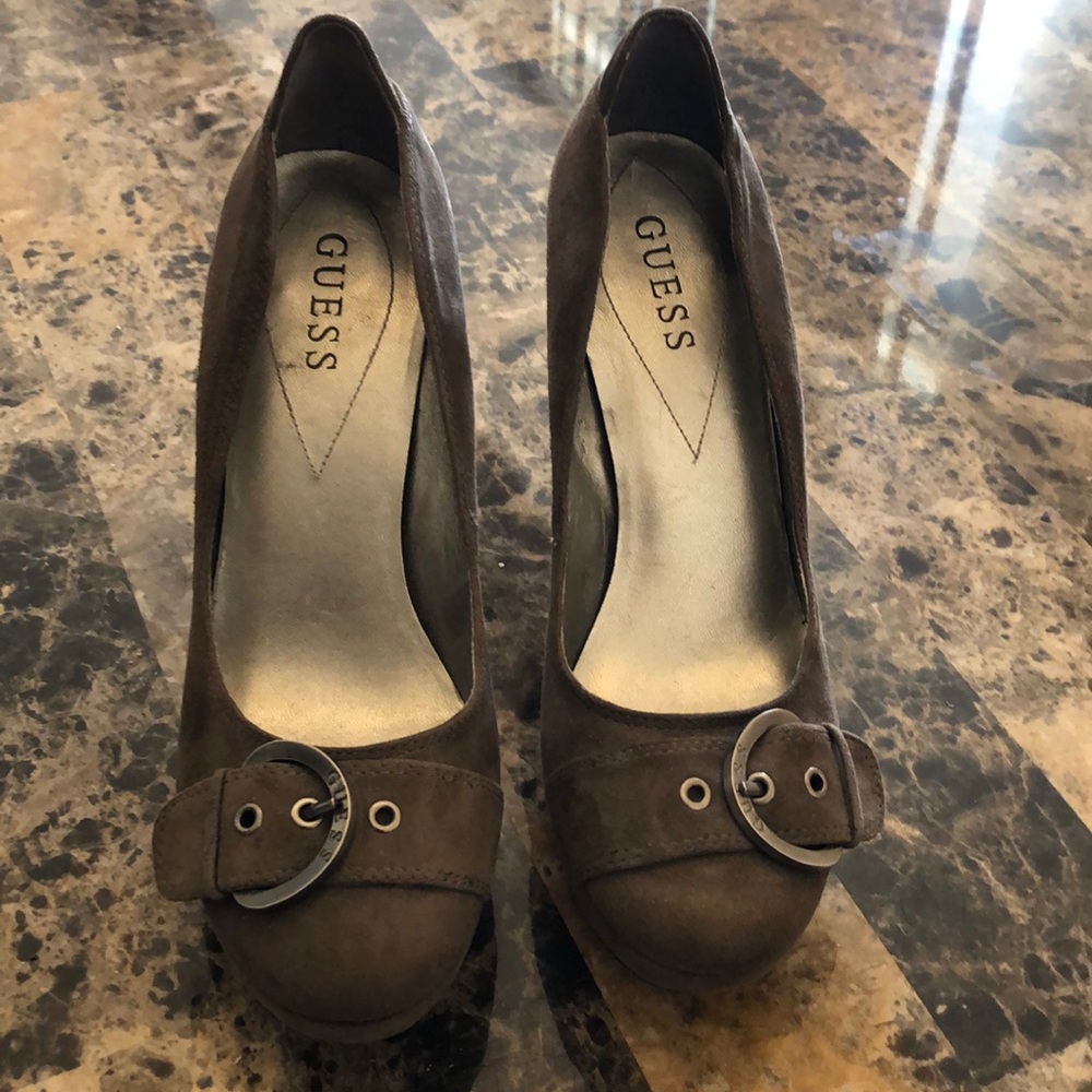 Green Suede Pumps